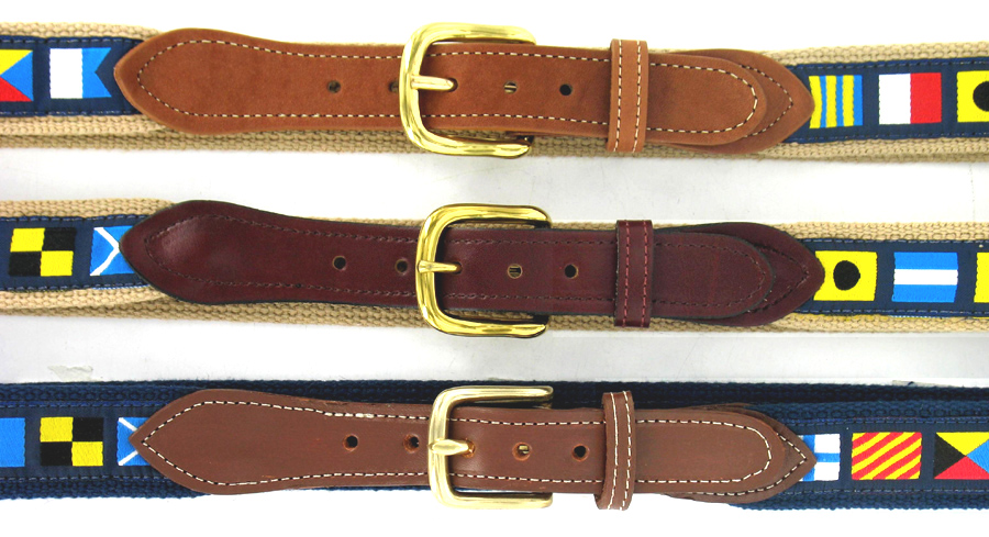 Leather Tip Belts / Select Your Embroidery Pattern and Webbing Leather Tip Belts / Select Your Embroidery Pattern and Webbing